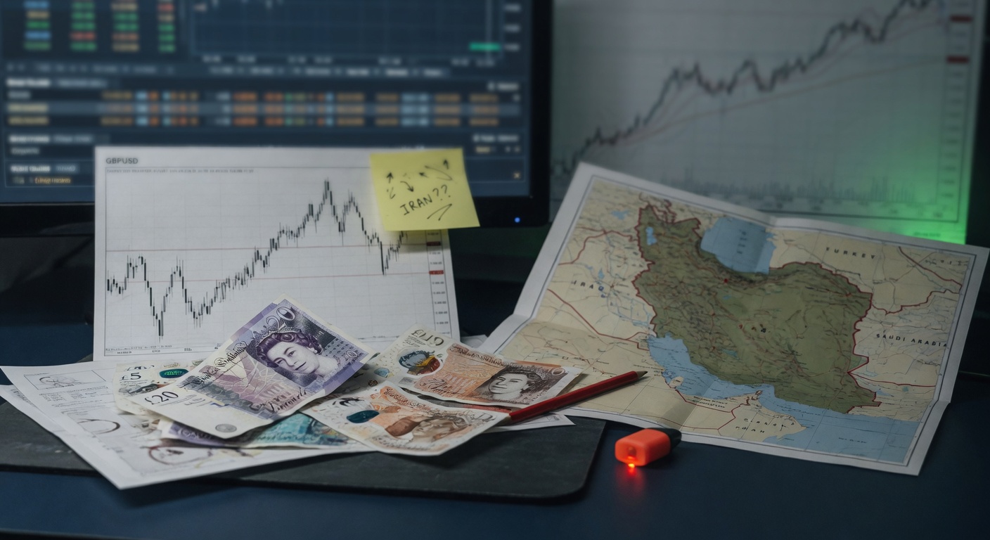Sterling little changed as markets await Iran updates