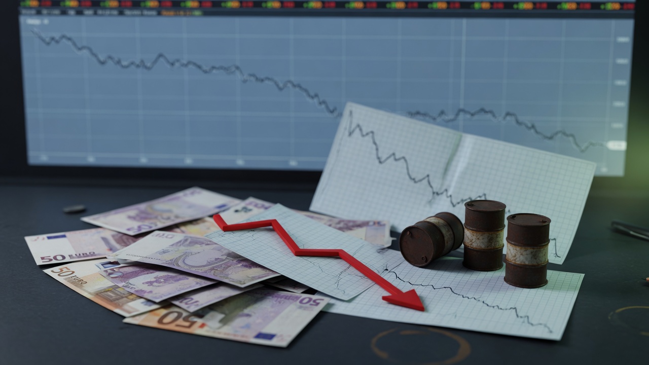 Euro sinks to one-year low as oil prices fall