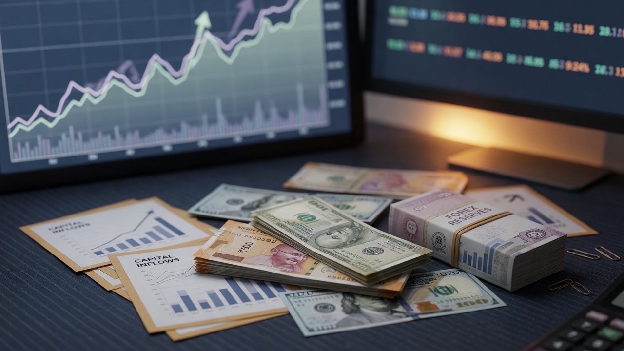 Indian Rupee Supported by Record Forex Reserves and Capital Inflows Amid Global Volatility