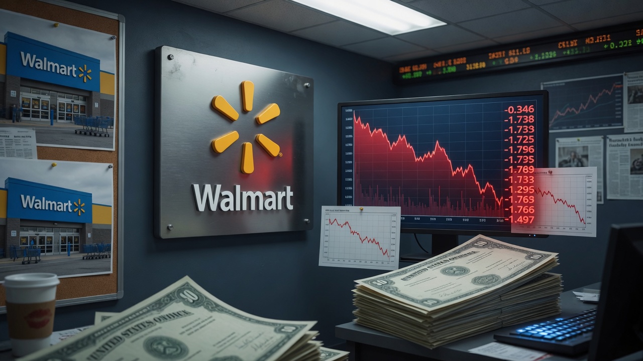 US Major Indices Sink on Rising Yields and Walmart Disappointment