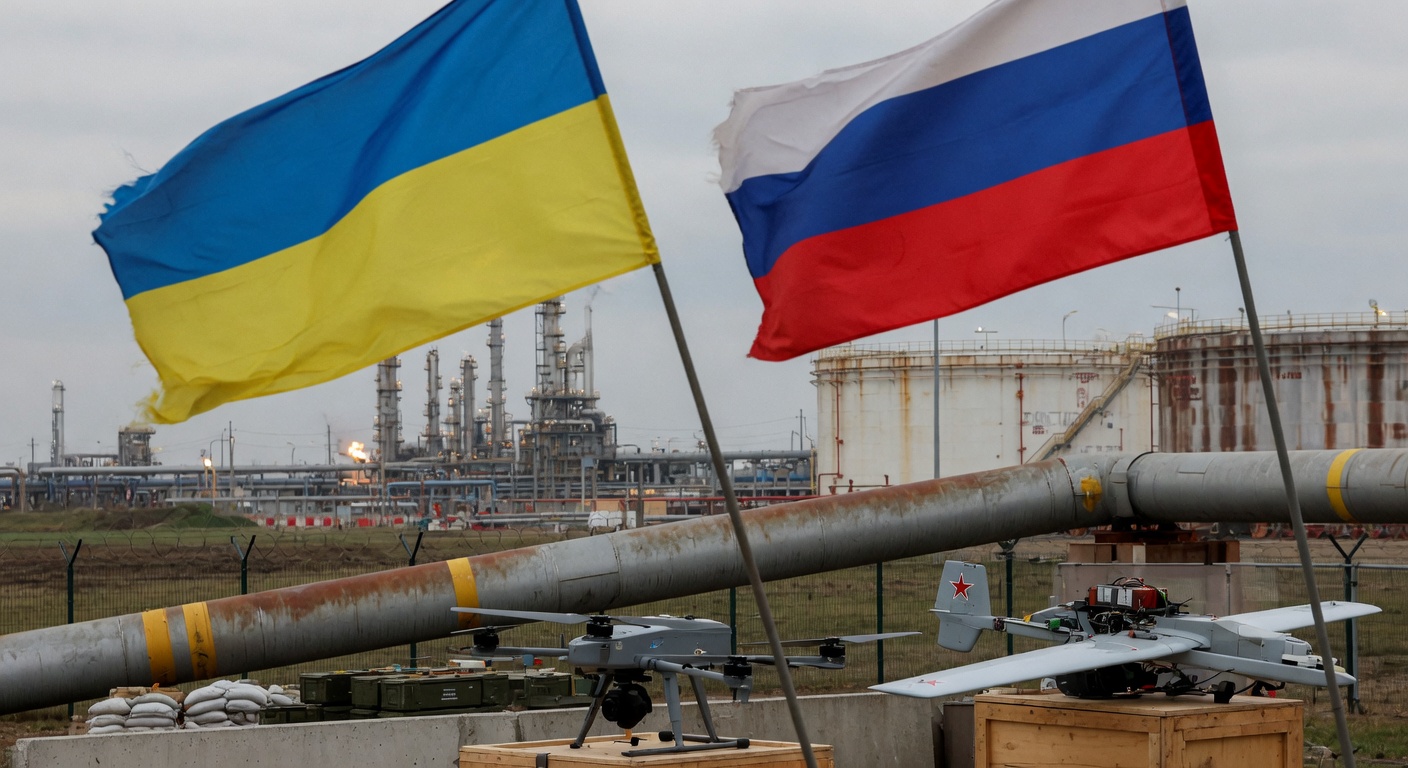 Ukrainian Drones Strike Russian Pipeline, Refinery and Fuel Depot