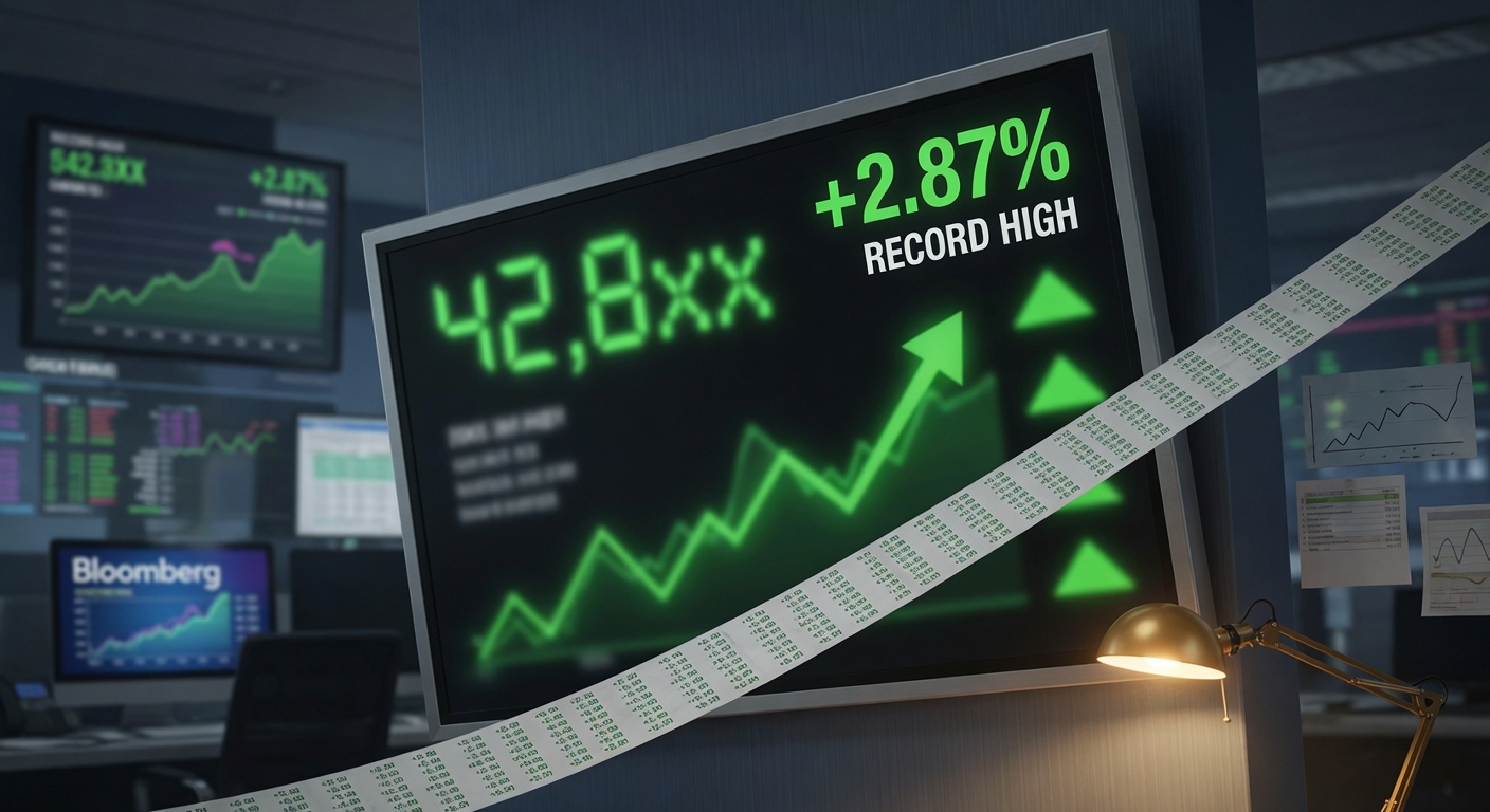 Dow Jones Closes at Record High of 50,579.70