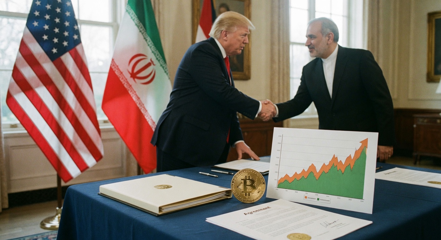 Bitcoin rises on Trump Iran peace agreement announcement