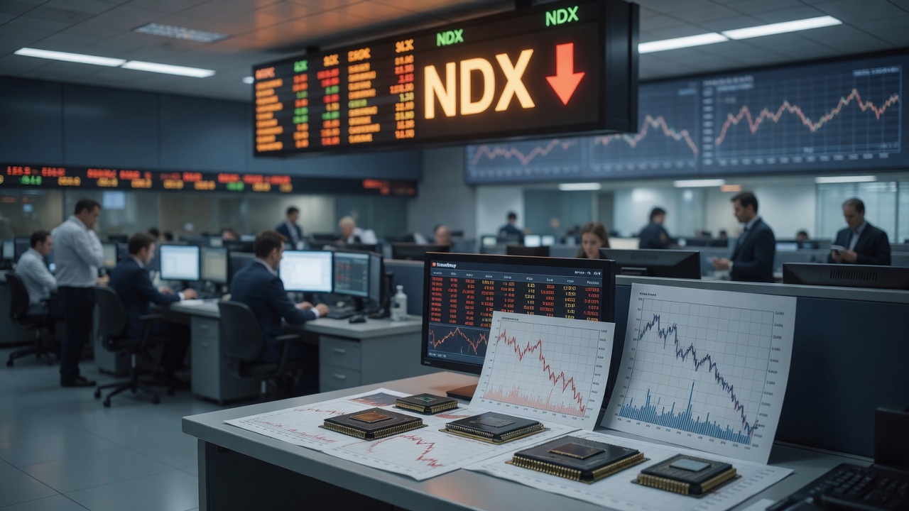 Nasdaq and S&P 500 slip on tech and chip stock weakness