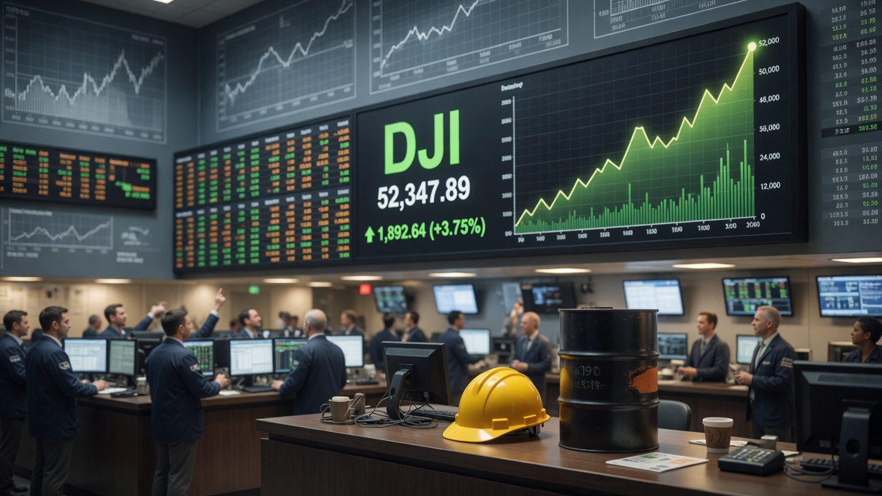 Dow Jones hits record high above 52,000